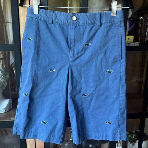 Vineyard Vines Boys Breaker Shorts Whale Embroidered navy pockets teen golf - Picture 1 of 6